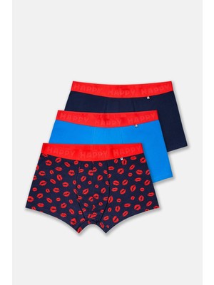 Happy Socks - Dudak Temalı 3\'lü Boxer Hediye Seti