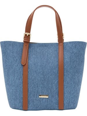 Mavi Aker Kot Görünümlü Kol Çanta CNT20124