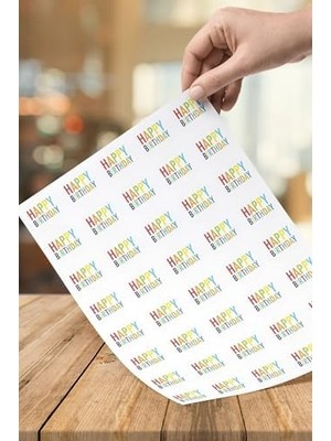 40 Adet 5 cm Happy Birthday Doğum Günün Kutlu Olsun Hediyeler Için Çıkartma Etiket