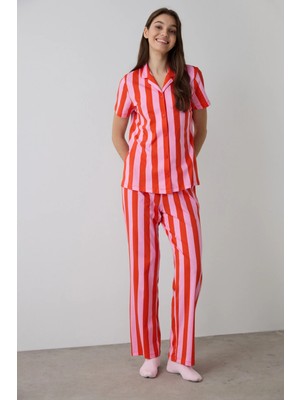 Penti Çok Renkli Amour Gömlek Pantolon Pijama Takımı