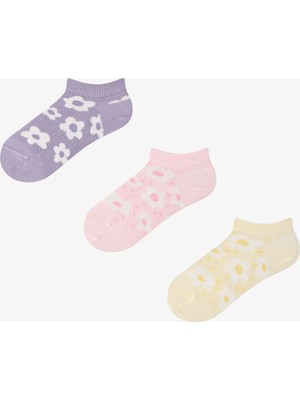 Penti Renkli Kız Çocuk Blooming Colors 3 'lü Patik Çorap