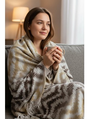Comfort Craft Pamuklu Balkon ve Koltuk Battaniyesi - 130X170 cm Yumuşak Dokulu Şal