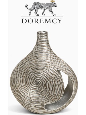 Doremcy Dekoratif Vazo Modern Vazo Biblo Salon Dekoru Tv Ünitesi Konsol Üstü Büyük Vazo 38X30
