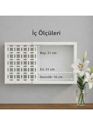Dekoratif Duvara Asılabilir Sigorta ve Modem-Wifi Saklama Kutusu 25X35 cm Derinlik 11 cm
