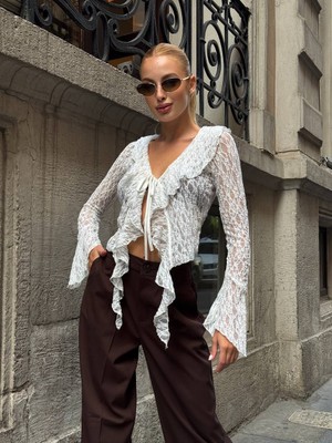 Aida Fashion Dantel Bluz