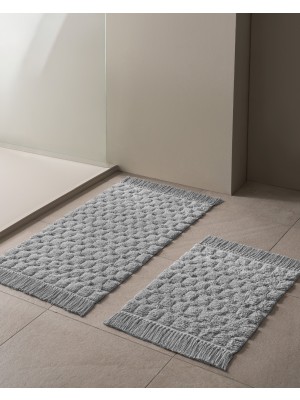Madame Coco Marée 2'li Banyo Paspası - Açık Gri