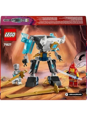 Zane’in Savaş Zırhı Mech’i 71827-6 Yaş ve Üzeri Çocuklar Için 3 Minifigürlü Yaratıcı Oyuncak Yapım Seti, Doğum Günü Hediyesi (92 Parça)