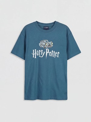 LC Waikiki Lcw Kids Petrol Bisiklet Yaka Harry Potter Baskılı Erkek Çocuk Tişört