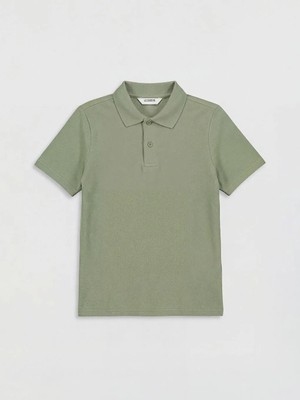 LC Waikiki Lcw Kids Yeşil Polo Yaka Erkek Çocuk Tişört