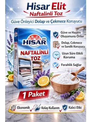 Uravas Store Hisar Elit Naftalinli Toz Güve Önleyici Dolap ve Çekmece Koruyucu 1 Adet