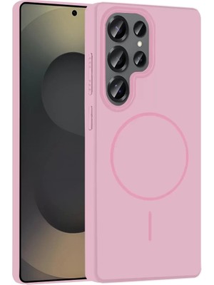 Uravas Store Galaxy S25 Broş Magsafe Kapak - Pembe