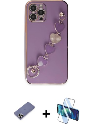 Cepte Toptan iPhone 12 Pro Max Nova Işık Prime - Siyah 3D Antistatik Seramik Nano Ekran Koruyucu + Gold Metal Kamera Lens Koruma Cam