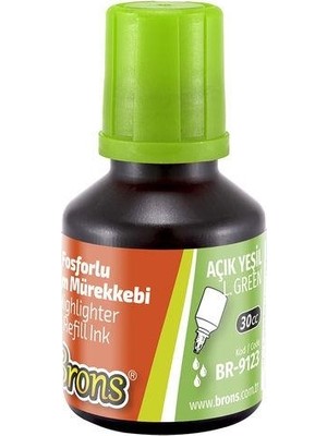 Brons Fosforlu Kalem Mürekkebi 30 cc Açık Yeşil