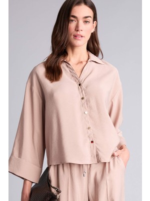 DeFacto Loose Fit Gömlek Yaka Uzun Kollu Gömlek E9007AX26SP