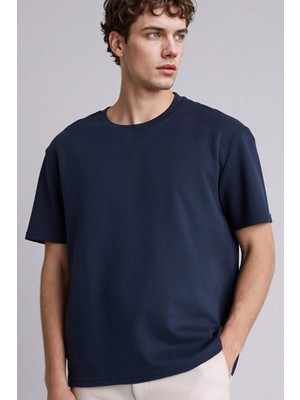 DeFacto Pamuklu Regular Fit Bisiklet Yaka Pike Kısa Kollu Tişört F9675AX26SP