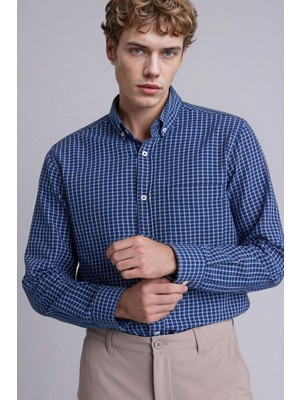 DeFacto Regular Fit Polo Yaka Oxford Uzun Kollu Gömlek H3573AX26SP