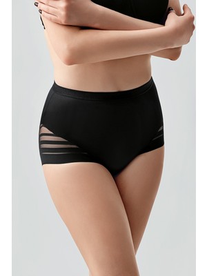 NEWBRA LINGERIE Tül Detaylı Yüksek Bel Korseli Külot , 369301