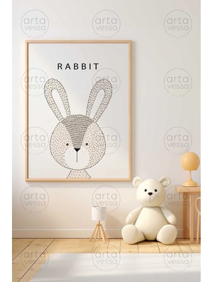 Artavessa Tek Parça Ham Renk Gerçek Ahşap Çerçeveli Tablo - Teknrsymdf-45