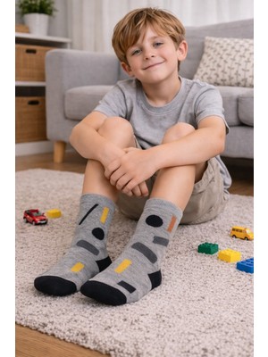 Gigi Giyim Geometrik Desenli Erkek Çocuk Soket Çorap