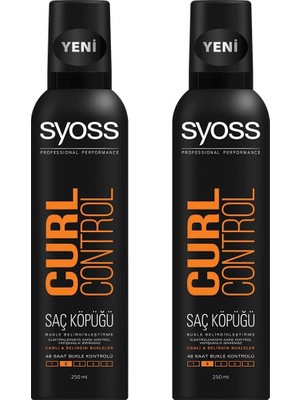 Syoss Curl Control Bukle Belirginleştirici Köpük 250 Ml X 2 Canlı Bukleler İçin Elektriklenmeye Karşı Koruma