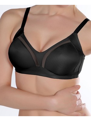 Miorre Telsiz Minimizer Sütyen Siyah Kadınlar için Konforlu Tasarım ve Gün Boyu Destek