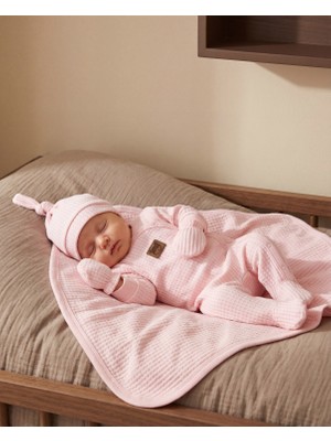 Minory Baby - %100 Pamuk 5'li Hastane Çıkışı Seti | Yenidoğan 5'li Set | Waffle Kumaş