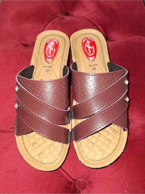 maxxi Kadın Anatomik Tabanlı Günlük Terlik - Aksesuar Detaylı Ortopedik Terlik