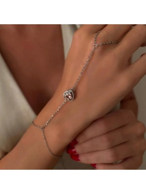 Merve Takı Çelik Pembe Kalpli Silver Marka Şahmeran