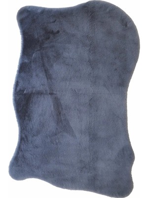 Seyran Halı Minkora Lüks Peluş Post Halı Antrasit Renk Yumuşak Dokulu Kaymaz Taban Makinede Yıkanabilir Halı