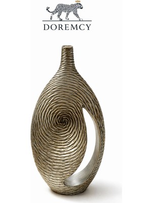 Doremcy Dekoratif Vazo Büyük Boy Vazo Modern Vazo Biblo Salon Dekoru Tv Ünitesi Konsol Üstü 48 cm