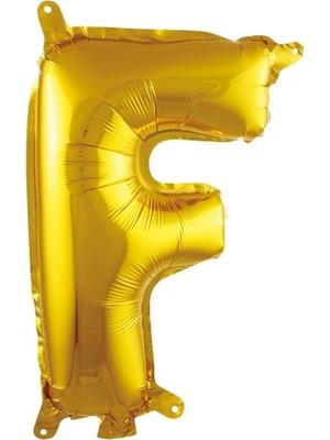 F Harfi 16 Inç Renk Folyo Balon 36 cm (Altın)