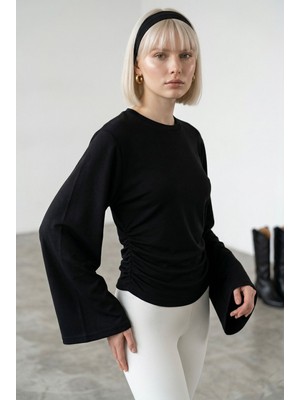 Aida Fashion Geniş Kol Pamuklu Bluz