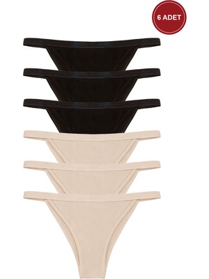 Koza İç Giyim Kadın 6'lı Yumuşak Dokulu Viskon Külot