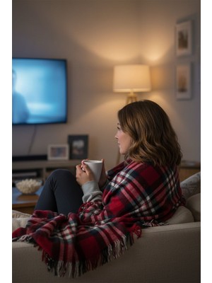 Comfort Craft Pamuklu Balkon ve Koltuk Battaniyesi - 130X170 cm Yumuşak Dokulu Şal