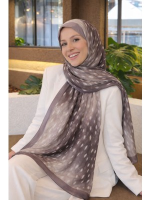 Revam Collection Ceylan Desen Pamuk Soft Şal Vizon Renk