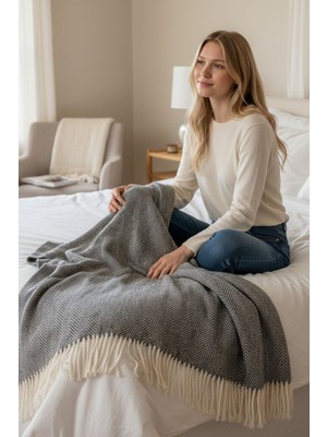 Comfort Craft Pamuklu Balkon ve Koltuk Battaniyesi - 130X170 cm Yumuşak Dokulu Şal