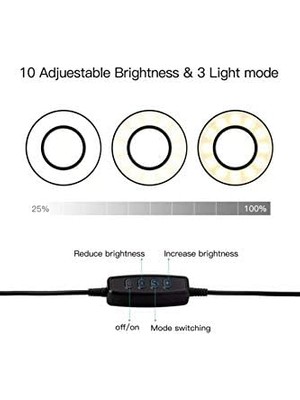 LED Ring Light Youtuber Makyaj Akrobat LED Halka Işık Kuaför, Halka Video Işığı, Canlı Aramalar Için Işık Kaynağı Lamba,telefon Tutuculu Stand Işıklı, Işık Desteği Sarı Beyaz Gün Işığı Jd-01