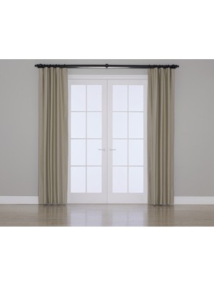 Gauze Fabric Design Blackout Karartma Özellikli Perde Açık Nohut Rengi