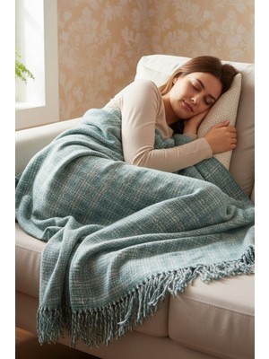 Comfort Craft Pamuklu Balkon ve Koltuk Battaniyesi - 130X170 cm Yumuşak Dokulu Şal