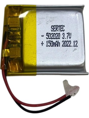 Çerçici Sertec 502020 3.7V 150MAH Li-Polymer Pil (DEVRELI/1.5A)