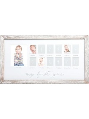 Fotoğraf Anları Bebek Hatıra Resim Çerçevesi, Bebeğin Ilk Yıl Fotoğraf Çerçevesi, Günü Aksesuarı, Cinsiyetsiz Bebek Kilometre Taşı Kreş Dekoru, Rustik