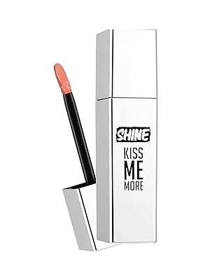 Uravas Store Shine Kiss Me More Uzun Süre Kalıcı &amp; Parlak Bitişli Likit Ruj 002 Apricot Marmalade