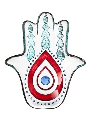 Uravas Store Hamsea Kırmızı Dekoratif Tabak 27CM