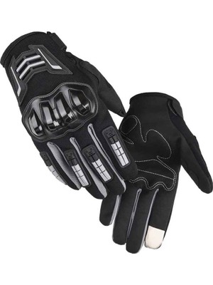 Schulzz Motor Eldiveni Profesyonel  Rüzgar Geçirmez Kaymaz Dokunmatik Motosiklet  Bisiklet Tam Korumalı Eldiven