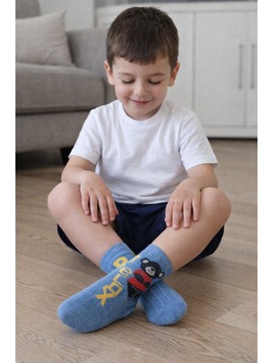 Gigi Giyim Bear Relax Baskılı Erkek Çocuk Çorap