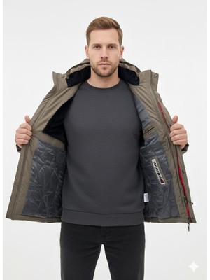 Dynamo Erkek Kum Çıkarılabilir Kapüşonlu, Isı Göstergeli Mont 3336