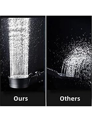 Turbo Fan 5 Fonksiyonlu Su Tasarruflu Dus Basligi Turbo El Dusu Siyah