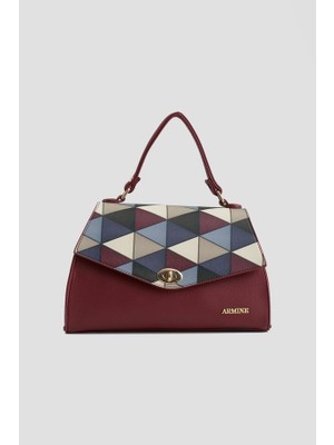 Bordo Armine Ekose Çanta 409