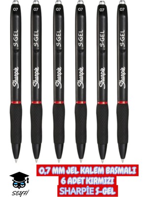 Sharpie S-Gel 0.7 mm Mürekkepli Basmalı Jel Kalem 3 Renk Mavi Siyah Kırmızı