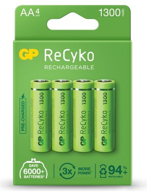  aa 1300 mah şarjlı kalem pil 4 lü paket gp130aahcemtr